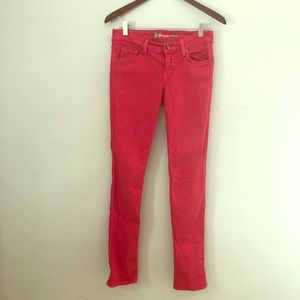 Anthropologie Level 99 Red Skinny Jeans